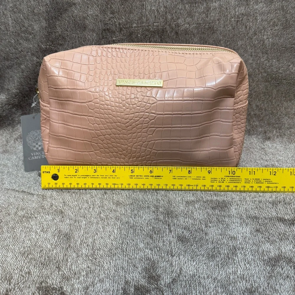 Vince Camuto Blush Animal Scale XL Cosmetic Bag